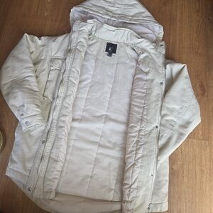 Forever 21 Off-White Hooded Puffer Jacket